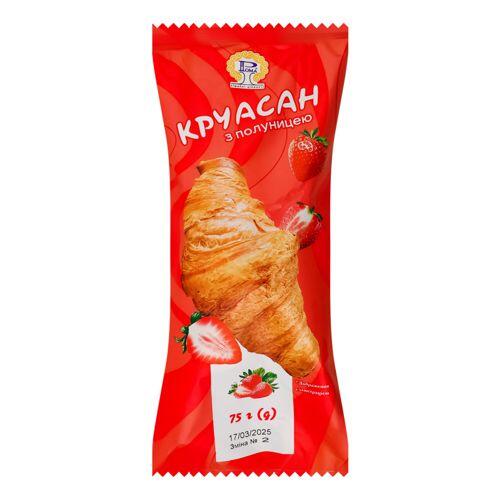 Croissant with strawberries