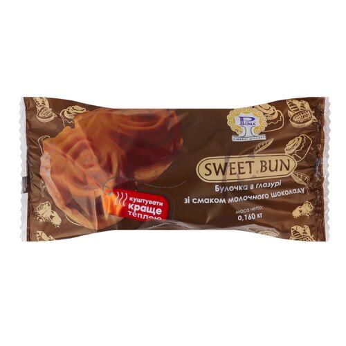 Булочка «SWEET BUN» в глазурі зі смаком молочного шоколаду